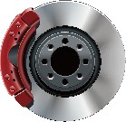 Mounted on vehicle with red caliper